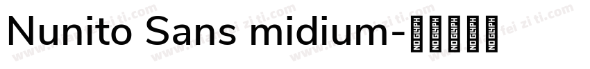 Nunito Sans midium字体转换